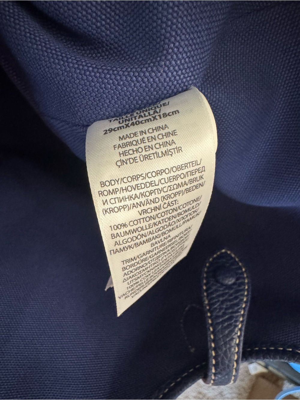 Polo by Ralph Lauren White & Navy Medium Play tote Bag - Picture 6 of 6